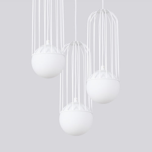 Sollux Lighting Hanglamp BRINA 3P wit - 34x34x115cm