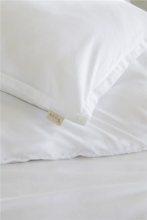 Walra - Dekbedovertrek Vintage Satin - 140x220 cm - Wit - vtwonen shop