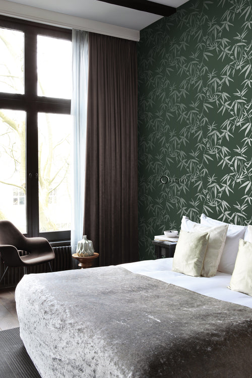 Origin Wallcoverings behang bamboe bladeren donkergroen - 0,53 x 10,05 m - 347738 - vtwonen shop