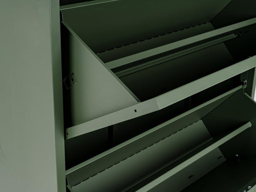 MaximaVida metalen locker schoenenkast Finn 25 x 80 x 125 cm olijfgroen - vtwonen shop
