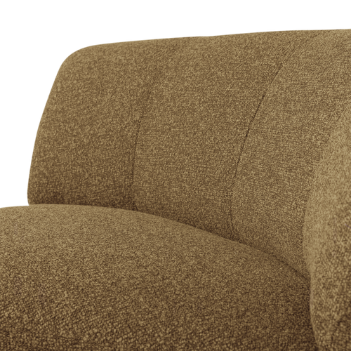 WOOOD hoekelement rond Mojo Base - Bouclé - Geel/Bruin Melange - 74x110x110