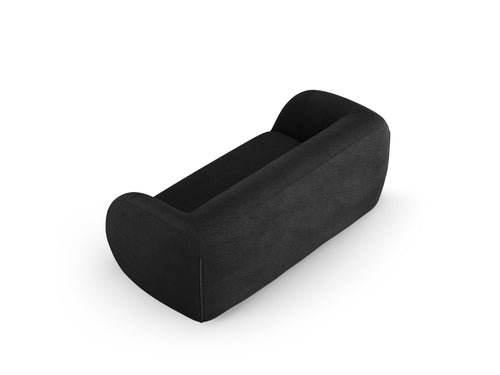 Cosmopolitan Design Bank Essen 2-zits, boucle, zwart - 95x210x86cm
