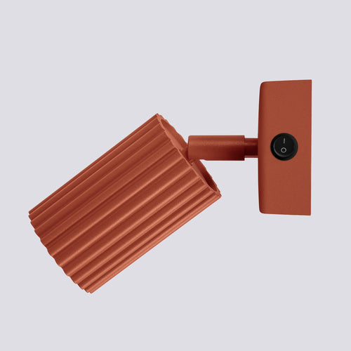 Sollux Lighting Wandlamp KARBON rood oker met schakelaar - 8x8x16cm