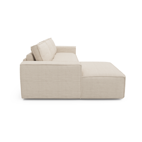 Sia Home - Hoekbank met slaapfunctie (links) JOAN - corduroy crème 302cm