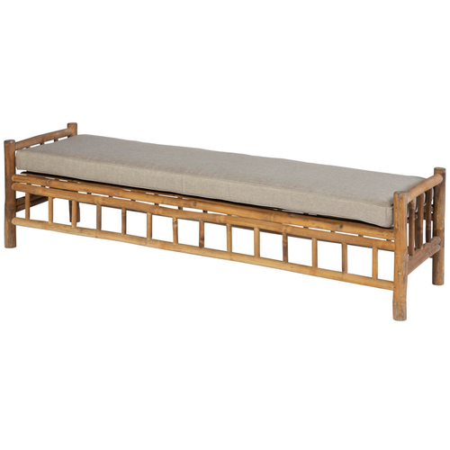 Exotan tuinbank Tennis - Bamboe - Taupe - 48x180x50 - vtwonen shop