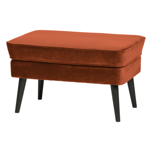 WOOOD hocker Rocco - Velvet - Roest - 47x77x51