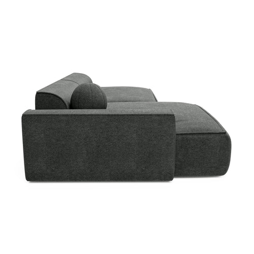 Sia Home - Hoekbank links ANIA - kruisweefsel antracietgrijs 260cm