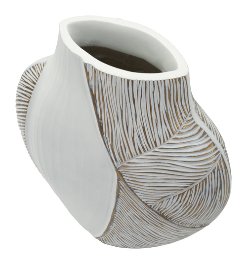 Mauro Ferretti vaas - 27x11,5x31 cm - wit
