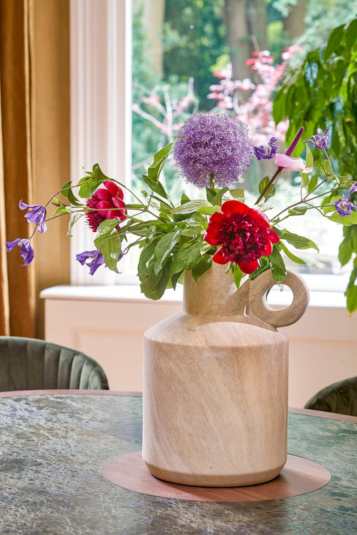 Mica Decorations Trentino Vaas - L29 x B25 x H39 cm - Keramiek - Beige