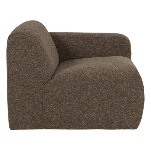 WOOOD 1-zits bank arm rechts Mojo Base - Bouclé - Bruin - 74x105x97