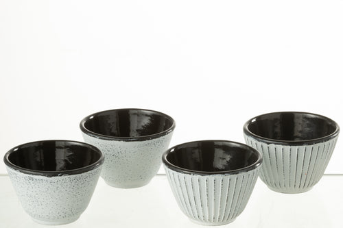 J-Line theemok - metaal - wit - 2 dozen van 2 stuks