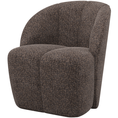 WOOOD draaifauteuil Mojo - Wollig - Bruin - 75x68x77