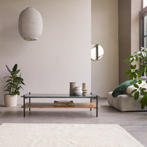 Tikamoon Massief acacia en marmeren salontafel - Naturel
