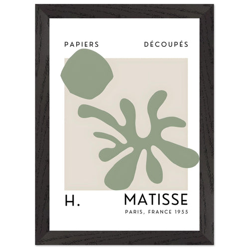 Artfulprints Poster met Lijst Matisse – Echoes of the sea   - A4 21x29.7 cm - Groen