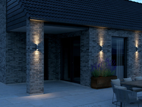 Nordlux Nico Wandlamp Buiten - Ø7,7cm - 2-lichts GU10 - IP54 - Antraciet - vtwonen shop