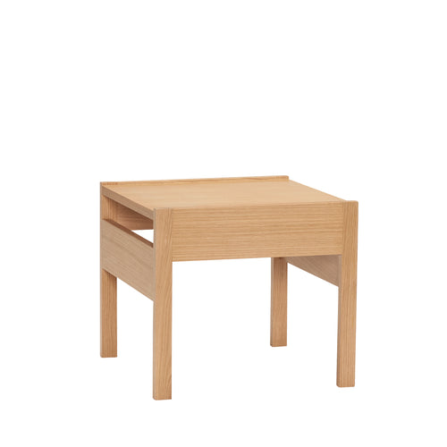 Hübsch bijzettafel Forma - mdf/eikenfineer/eikenhout - 50x51xh45cm