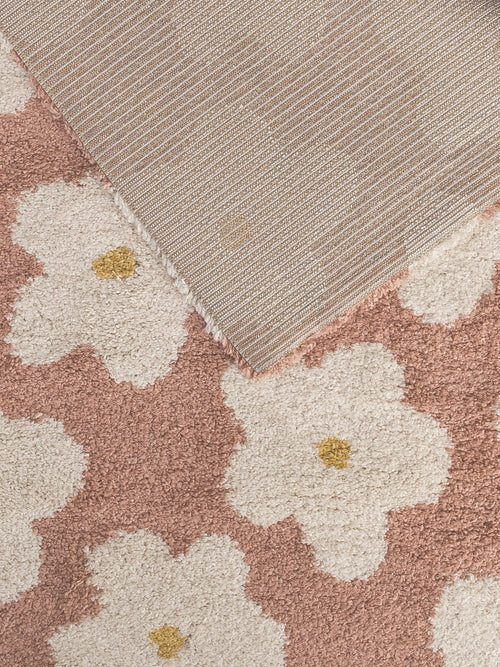 AFK Living vloerkleed Bloemen - voor kinderen - roos - 80 x 150 cm