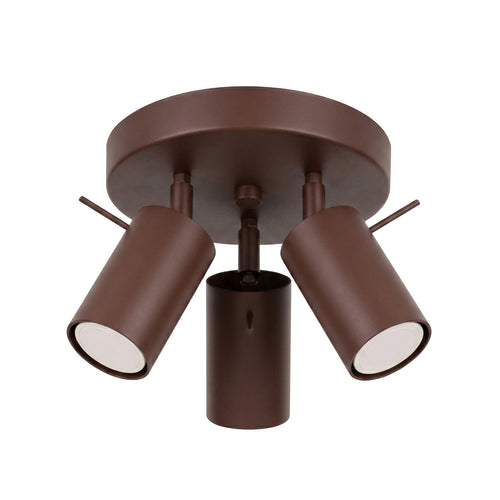 Sollux Lighting Plafondlamp RING 3P bruin - 25,7x25,7x14,5cm