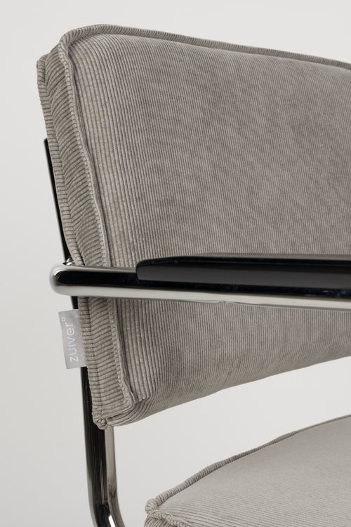 Zuiver Ridge Rib Armstoel Lichtgrijs - Set van 2 - vtwonen shop