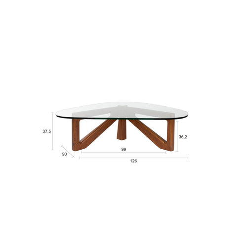 Dutchbone Norwin Salontafel Hout/ Glas - Naturel