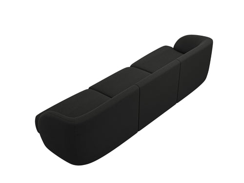 Micadoni Bank Miley 3-zits, boucle zwart - 90x255x70cm