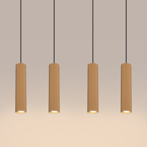 Sollux Lighting Hanglamp KARBON 4L goud - 81x5x120cm