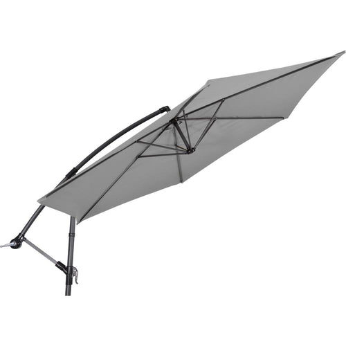 Lesli Living push-up parasol Gemini - grijs - Ø300cm