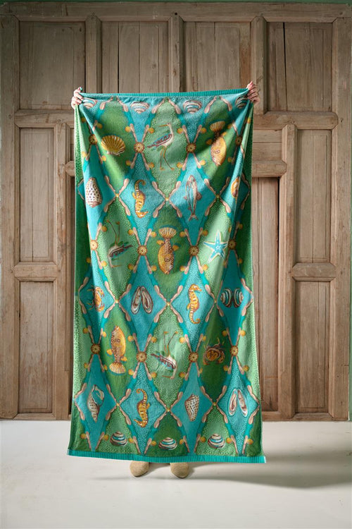 Pip Studio strandlaken Little Sea Beachtowel - 100x180 cm - groen - vtwonen shop