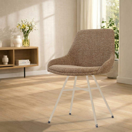 Nolon Noa-Isa eetkamerstoel bruin blend - beige onderstel