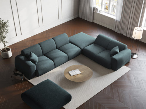 Cosmopolitan Design rechter hoekbank Nolio 4-zits, chenille, olie - 250x315x72cm
