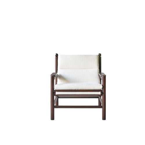Tikamoon Fauteuil in mindi en ecru stof - Beige - vtwonen shop