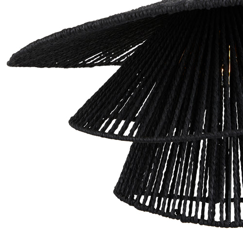 Lighto | Hanglamp Rotan Zwart Ø63 cm | Amara - vtwonen shop