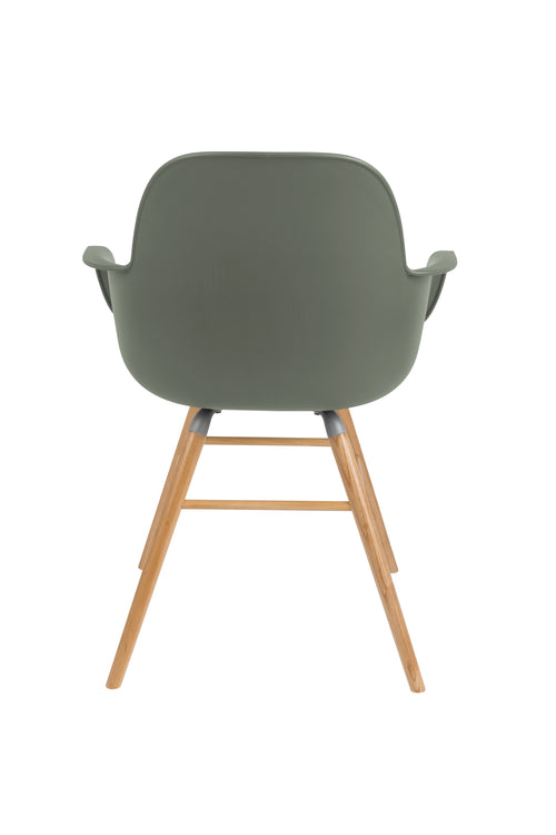 Zuiver Albert Kuip Eetkamerstoelen met armleuning Groen - Set van 2 - vtwonen shop