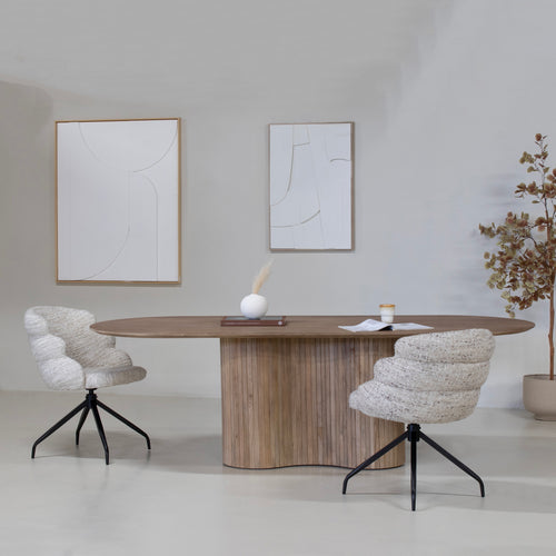 Giga Meubel Eettafel Ava - Naturel Mangohout - 200x100x77cm