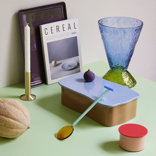 Hübsch dienblad Amare - steenpoeder - 20x10xh2cm, 35x26xh2cm - vtwonen shop