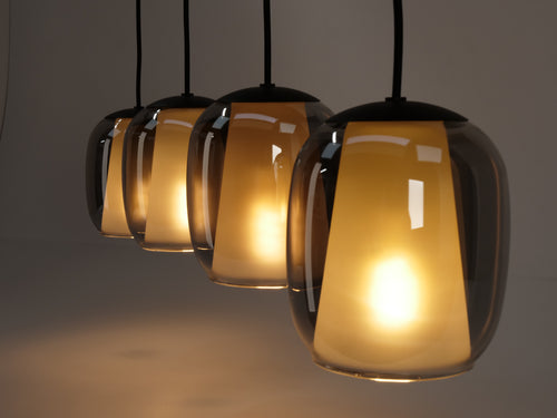 EGLO hanglamp Ciampino - e27 - 97,5 cm - zwart/grijs - glas - vtwonen shop