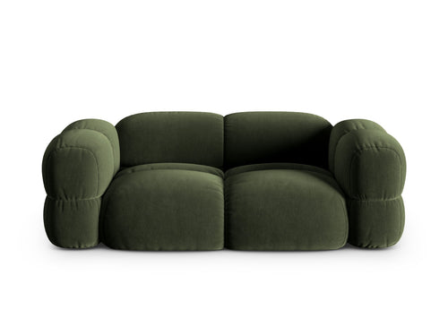 Cosmopolitan Design Bank Loretto 3-zits, flueel groente - 100x210x68cm