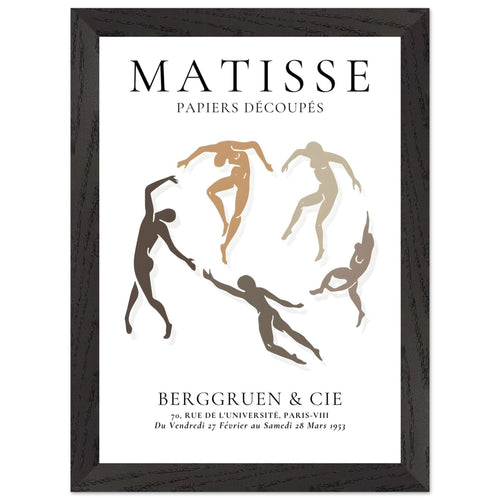 Artfulprints Poster met Lijst Matisse – The human ring I   - A4 21x29.7 cm - Meerkleurig