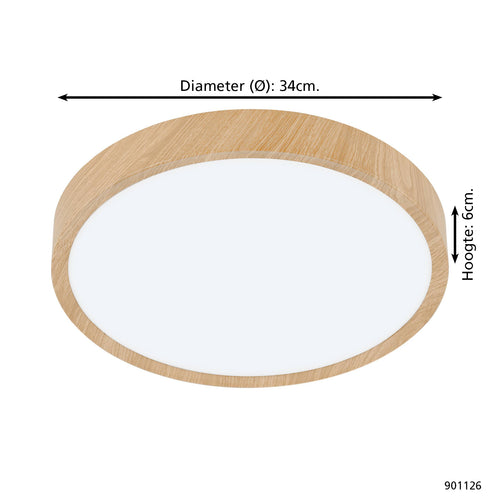 EGLO plafondlamp Musurita - badkamer - led - ø 34 cm - vtwonen shop