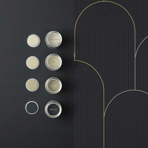 Graham & Brown Vliesbehang - Lancet Black & Gold - 10mx52cm - vtwonen shop