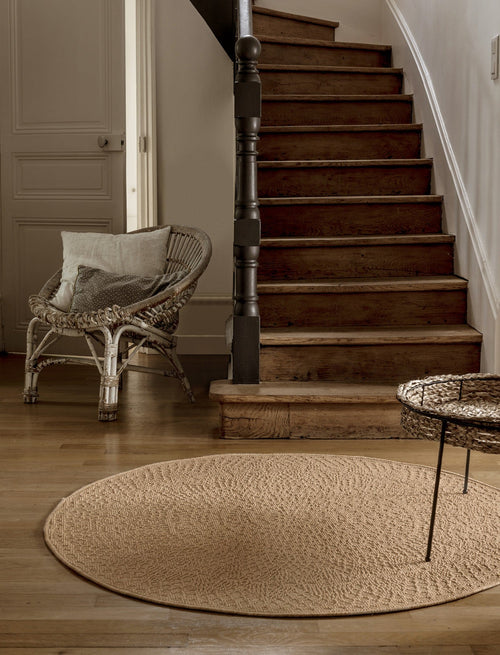 AFK Living vloerkleed Crochet - voor binnen en buiten - beige - 230 x 230 cm