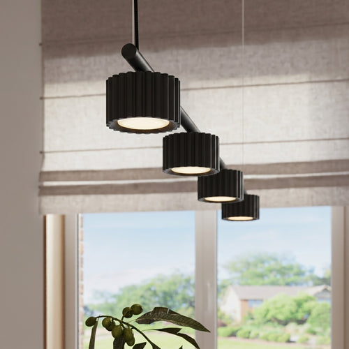 Sollux Lighting Kroonluchter AURA 4 zwart Gx53 - 122x10x208cm