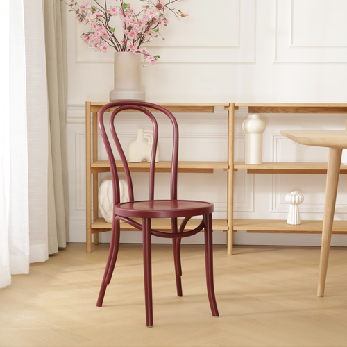 Fameg Vienna Thonet No.18 Houten Bistrostoel Burgundy - vtwonen shop