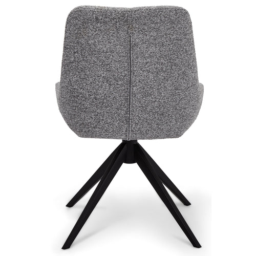 Furnhouse eetkamerstoel Helena - Grijs - Stof (Bouclé) - Set van 2