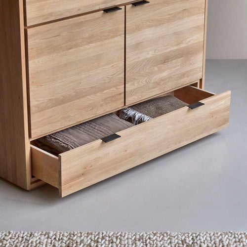 Tikamoon Massief eikenhouten buffet 120 cm - Naturel