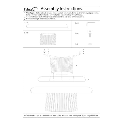 Livingfurn wandtafel Salvator Walnut - 140cm - mangohout - vtwonen shop