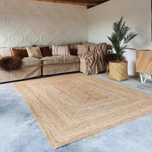 Mrcarpet Jute Vloerkleed Rechthoek naturel 160 x 230cm - vtwonen shop