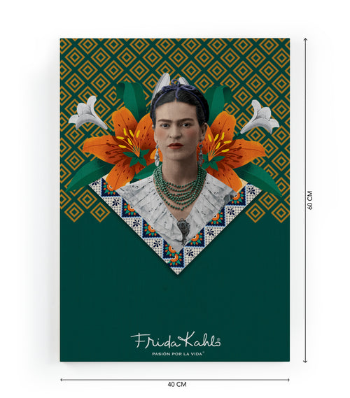 Canvas 60x40 Afdruk Frida Geometrisch