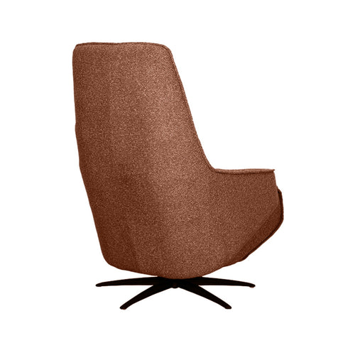 LABEL51 Fauteuil Odense Elektrisch - Oranje Bouclé - Draaibaar