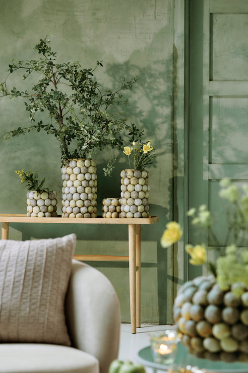 Light & Living vaas SEA URCHIN - Ø19x32.5cm - groen - vtwonen shop